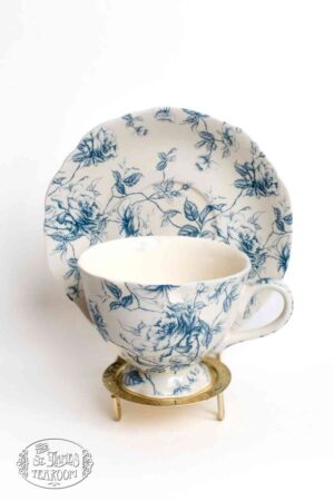 OnlineTeaShopGiftforTeaLoversBlueRoseToileCupandSaucer