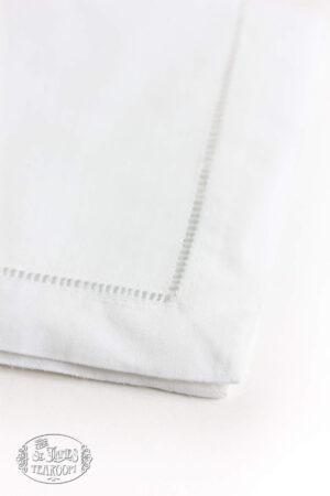 Classic Hemstitch Linen Tea Napkins - Image 2