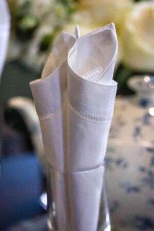 Classic Hemstitch Linen Tea Napkins - Image 8