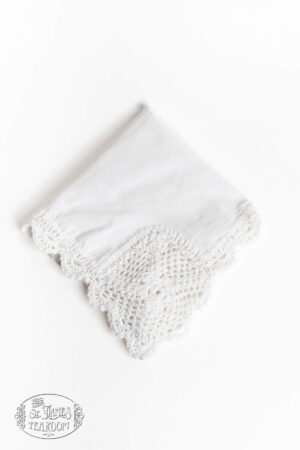 Crochet Lace Linen Tea Napkins - Image 4