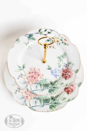 Flower Garden Scallop Two-Tier Tray - Image 2