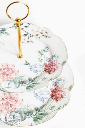 Flower Garden Scallop Two-Tier Tray - Image 3