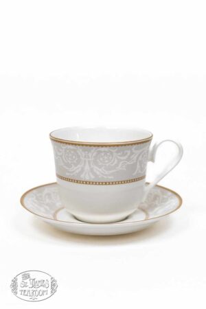 OnlineTeaShopStJamesChinaVictorianDamaskCupSaucerSetSideView