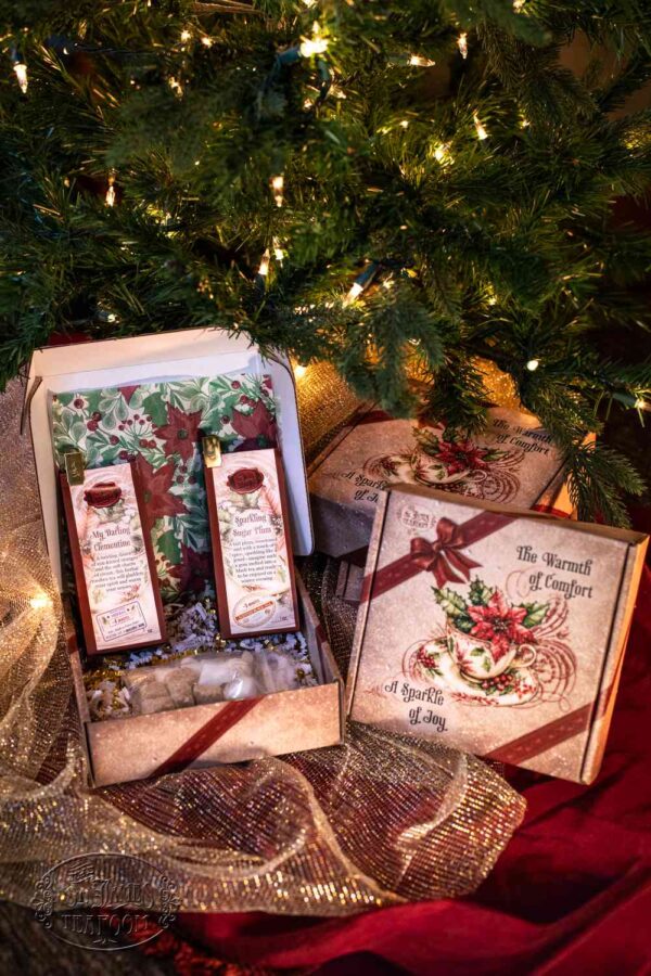 St James Tearoom Online Tea Shop - Comfort and Joy Tea Gift Package Under Tree