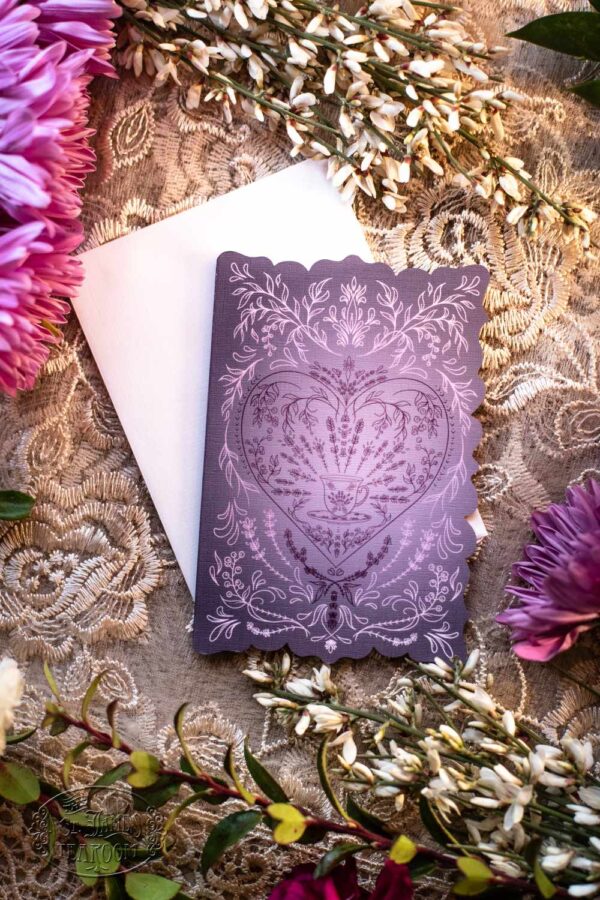 OnlineTeaShopGiftforTeaLoversGreetingCardVignetteLavender
