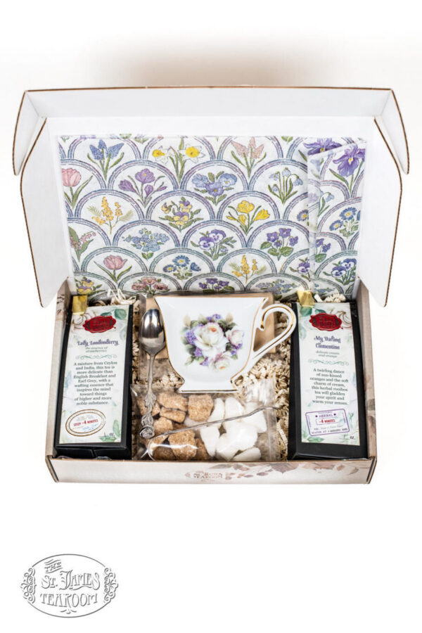 St James Online Tea Shop - Celebrations Gift Package - Floral Quote Box - Inside
